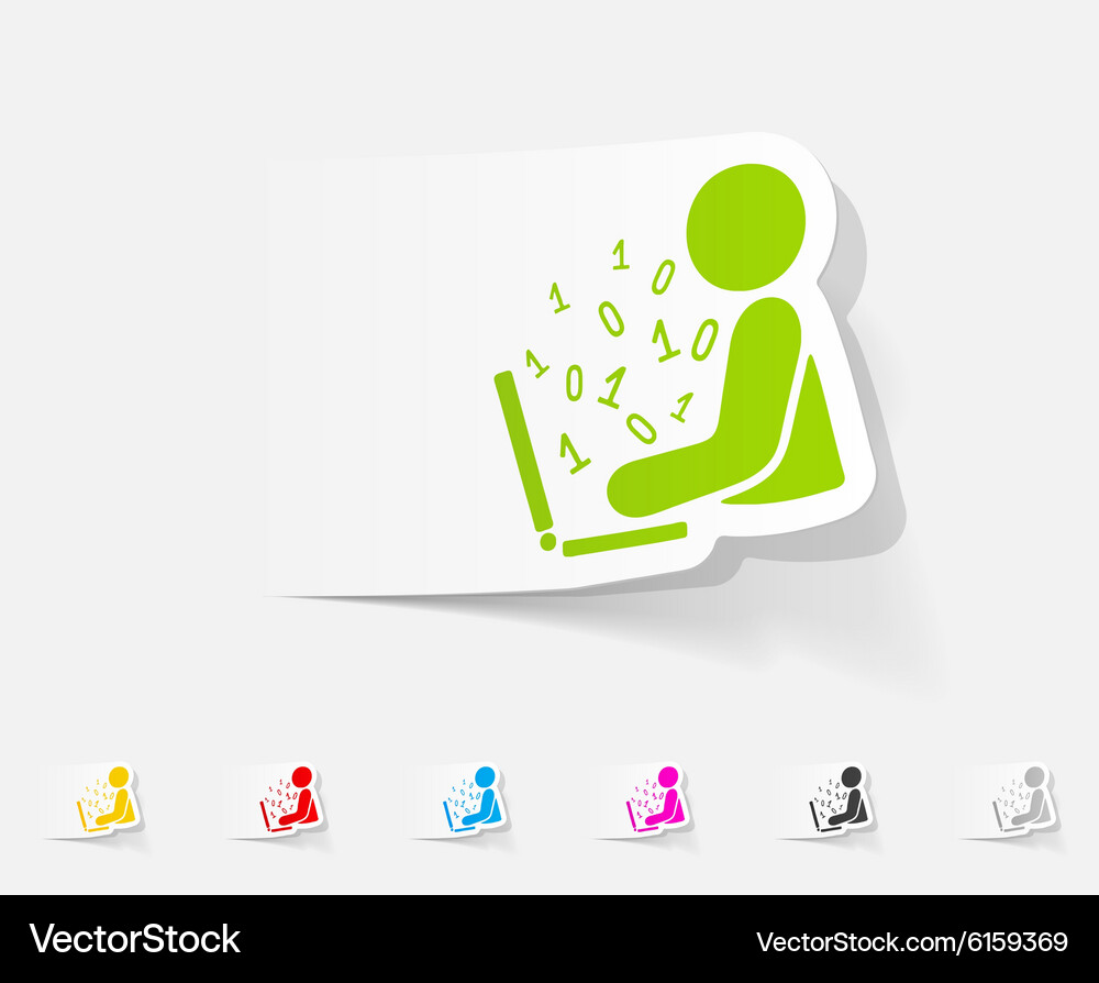 Realistic design element hacker Vector Image