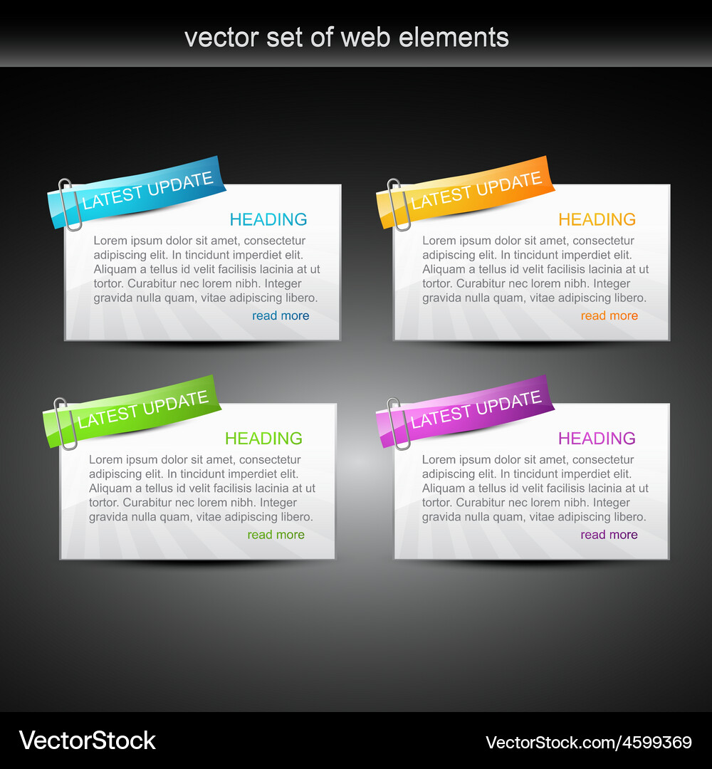 Web elements Vector Image