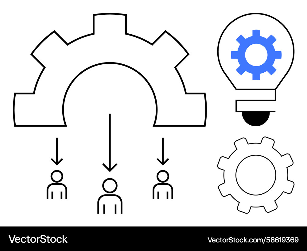Workflow automation and team collaboration concept Vector Image