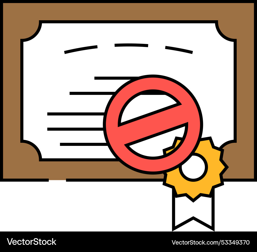 Audit refuse icon color Vector Image