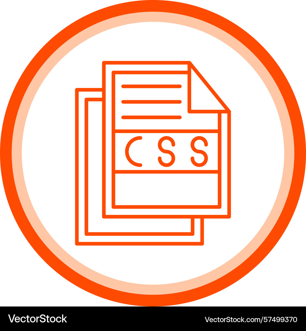 Css file icon vector image