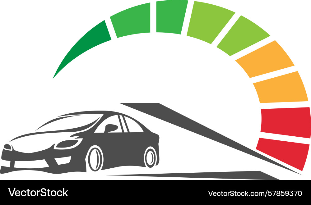 Performance level speed gauge Vector Image
