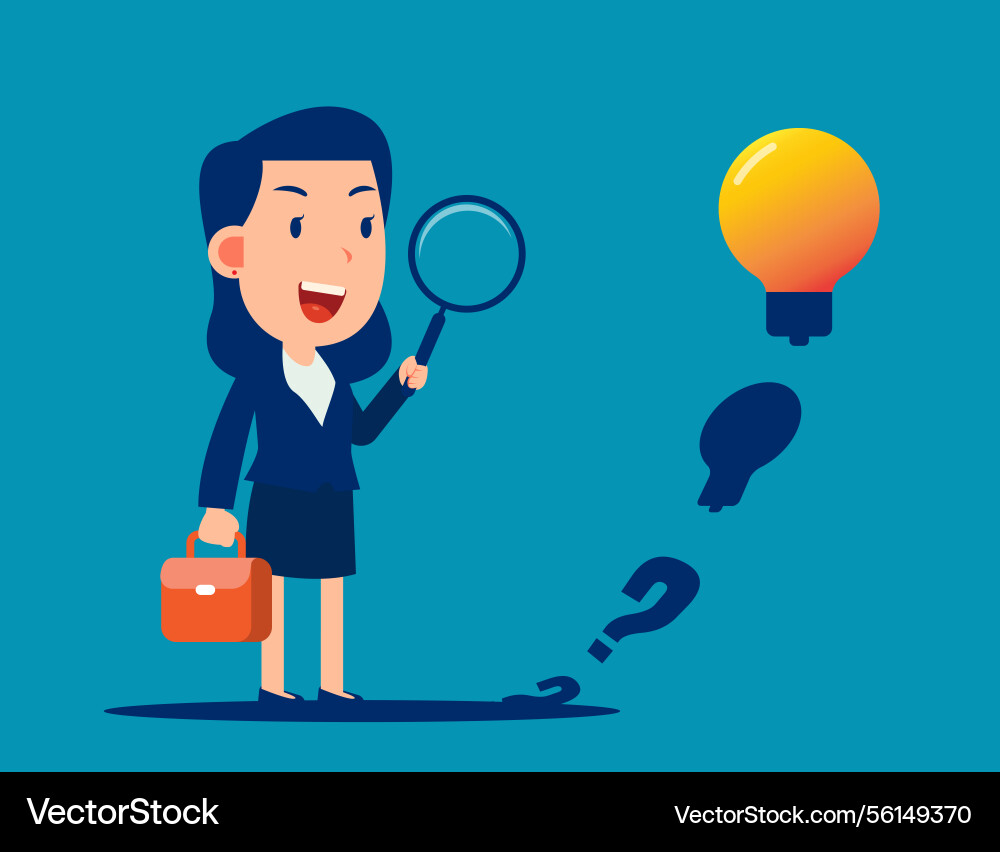 Problem solving process business search creative Problem solving process business search creative vector image