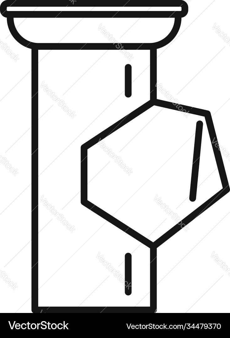 Spout gutter icon outline style Spout gutter icon outline style vector image