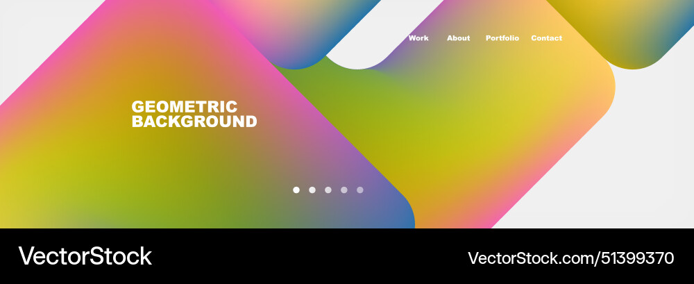 Square internet web page design template Vector Image
