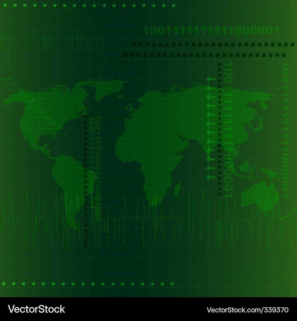 Tech Earth Background Vector Image