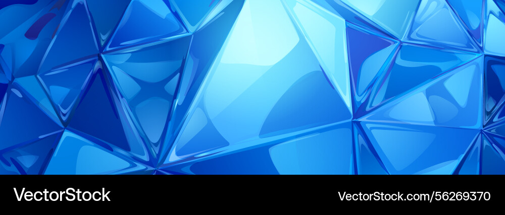 Vibrant blue abstract with geometric shapes Vector Image