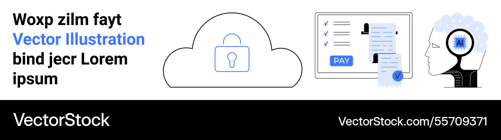 Conceptual visualization of secure data online Conceptual visualization of secure data online vector image