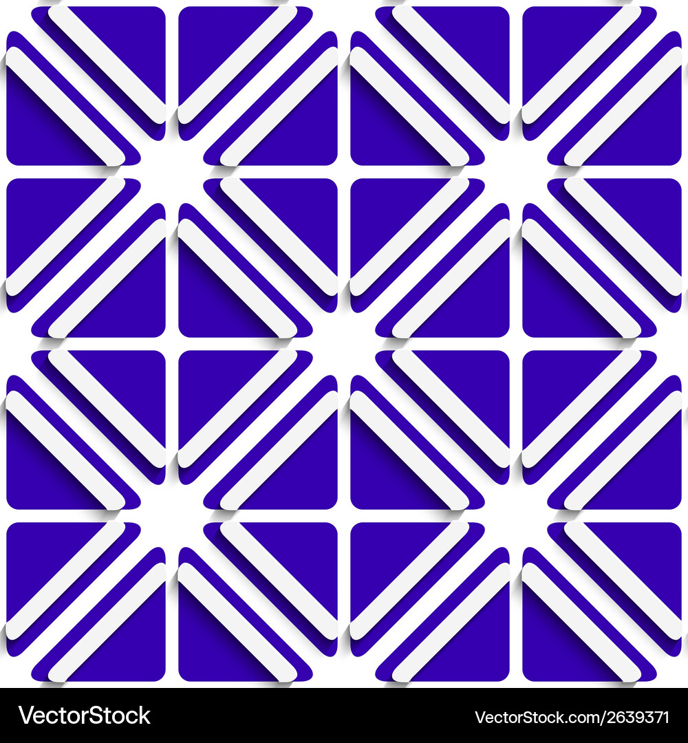 Diagonal white frames and deep blue pattern Vector Image