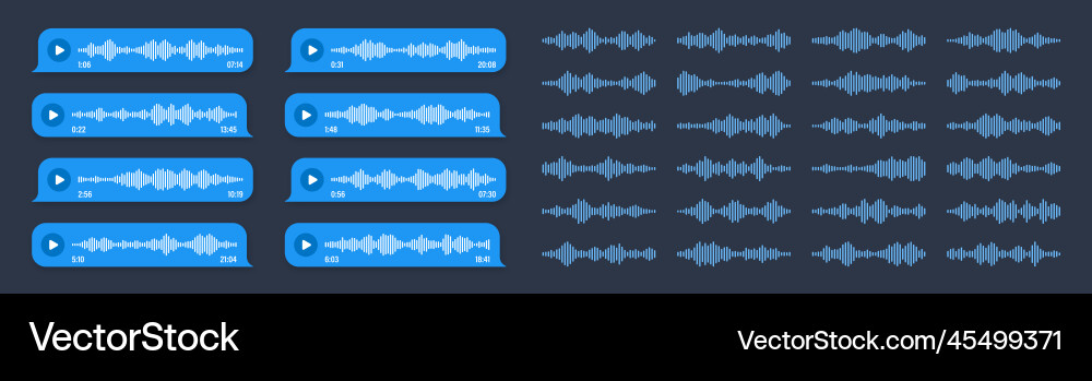 Voice Audio Nachricht blaue Sprachblase sms text Voice Audio Nachricht blaue Sprachblase sms text vektorbild