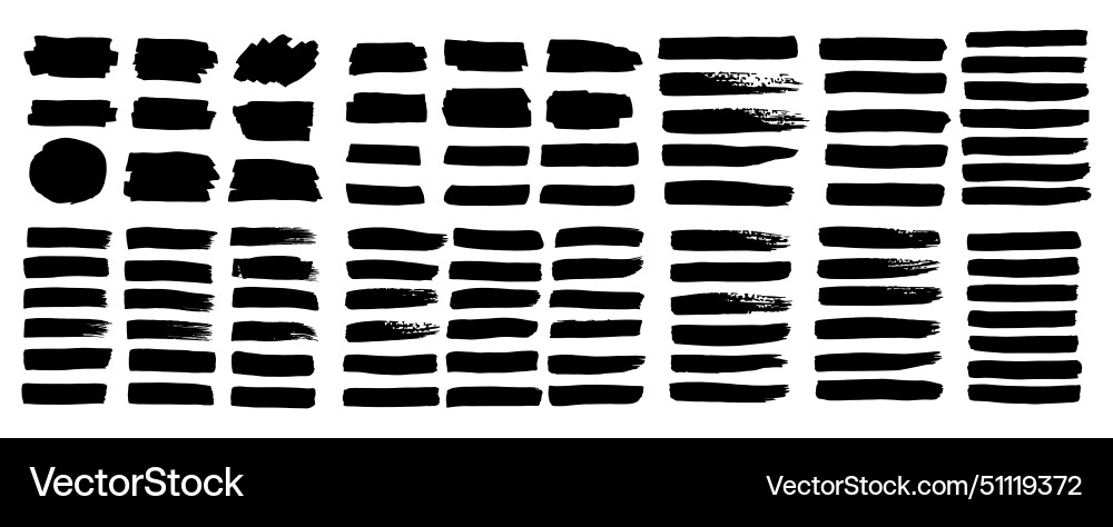 Brush stroke collection 2 Royalty Free Vector Image