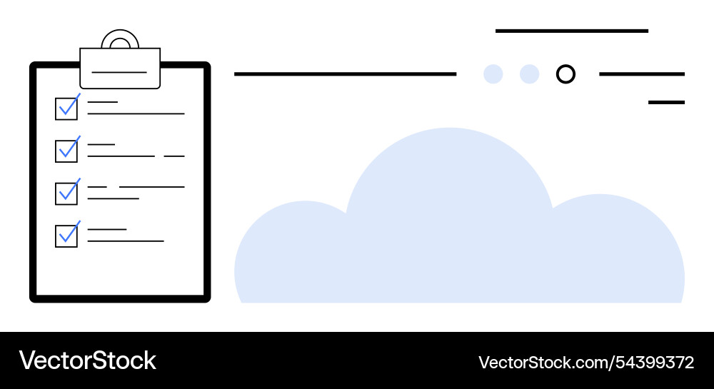 Cloud storage checklist for efficient digital Cloud storage checklist for efficient digital vector image
