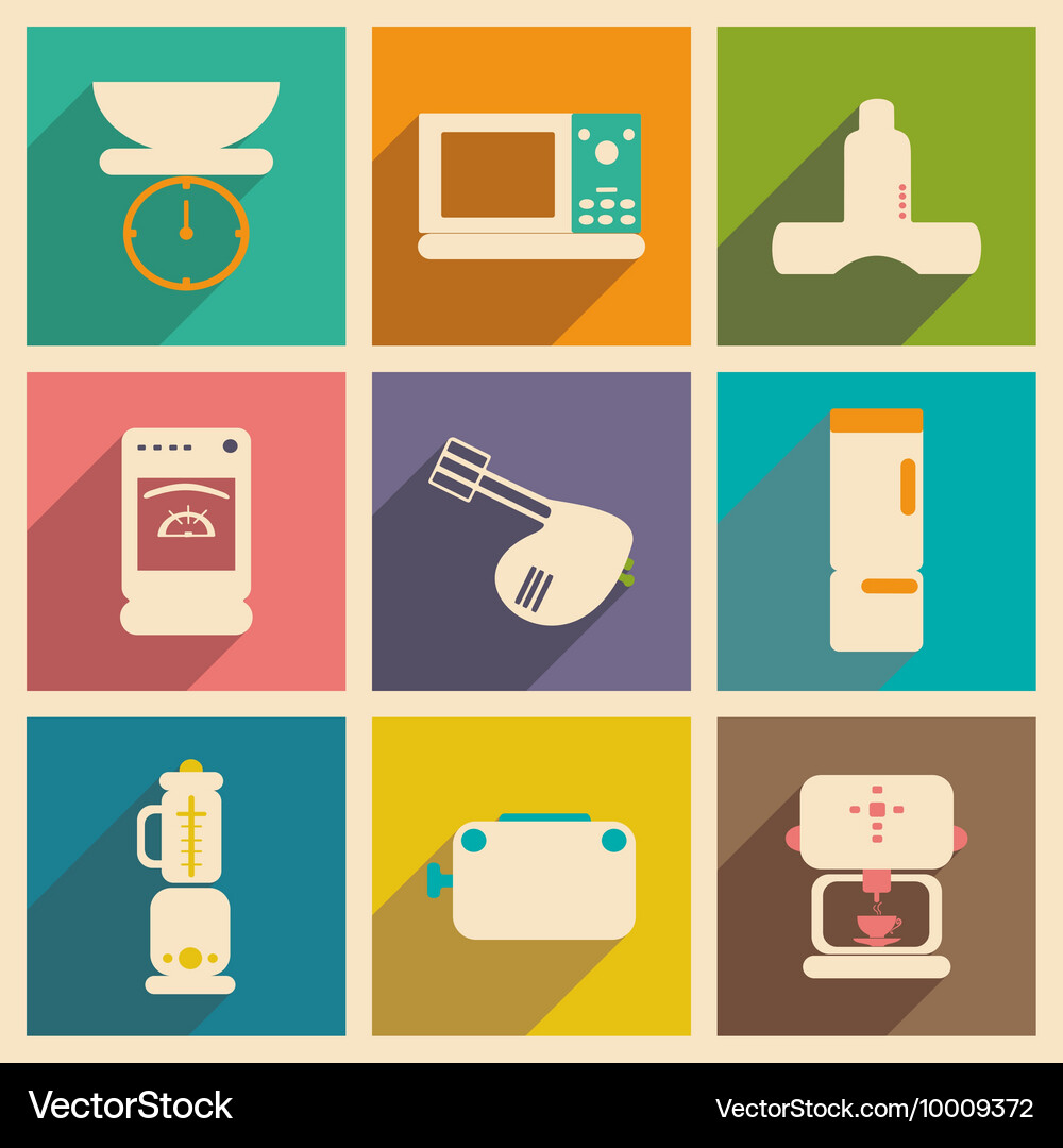 Flat with shadow concept and mobile application Vector Image