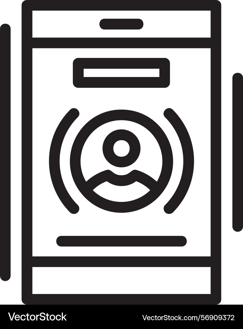 Phone call linear style icon design vector image