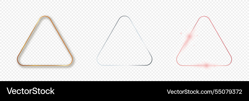 Set of three rounded rhombus frames Set of three rounded rhombus frames vector image
