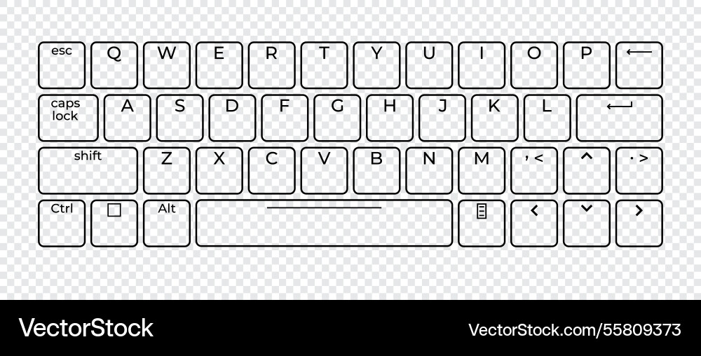 Computer Tastatur-Taste Layout Vorlage Computer Tastatur-Taste Layout Vorlage vektorbild