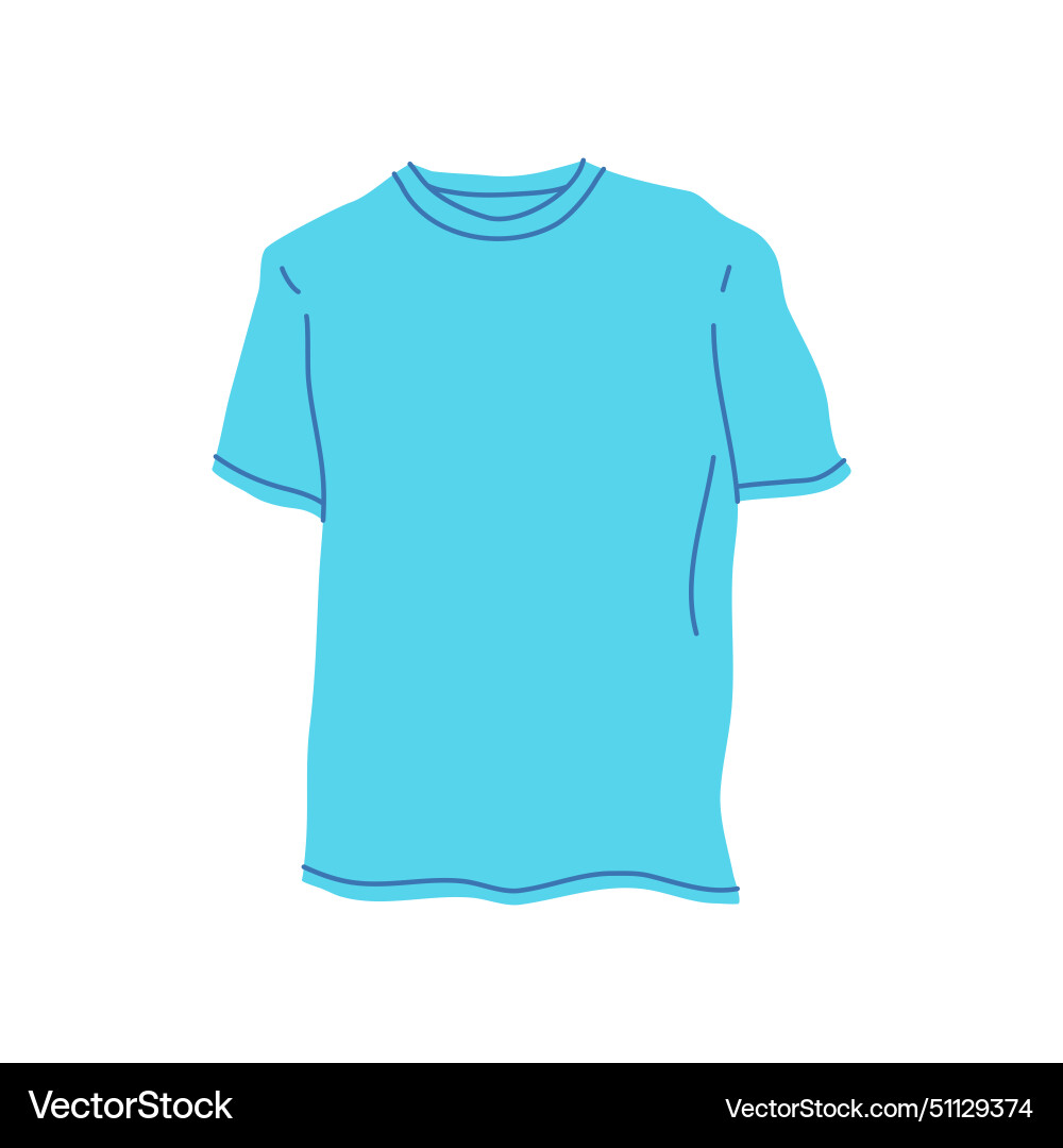 Cartoon clothes male blue t shirt Cartoon clothes male blue t shirt vector image
