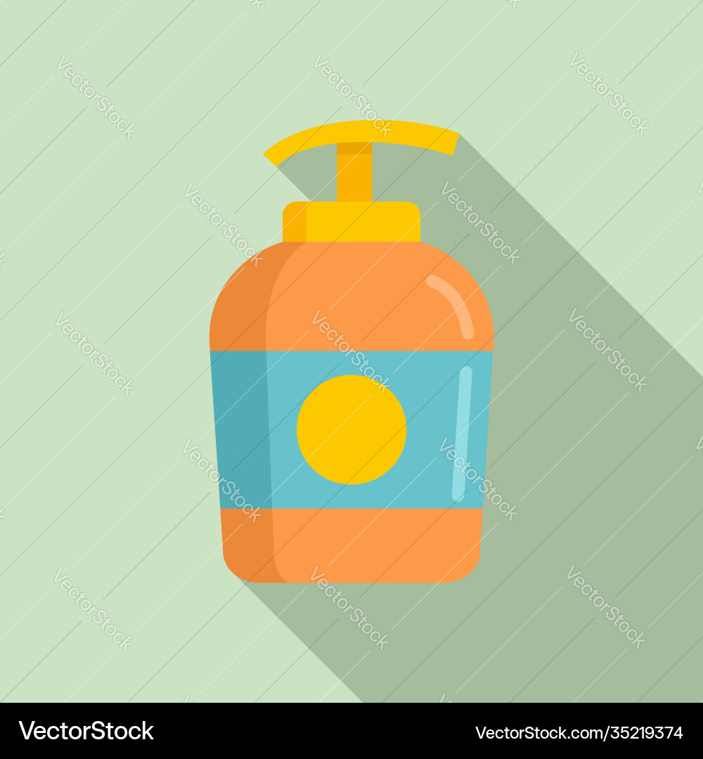 Dispenser soap icon flat style Dispenser soap icon flat style vector image