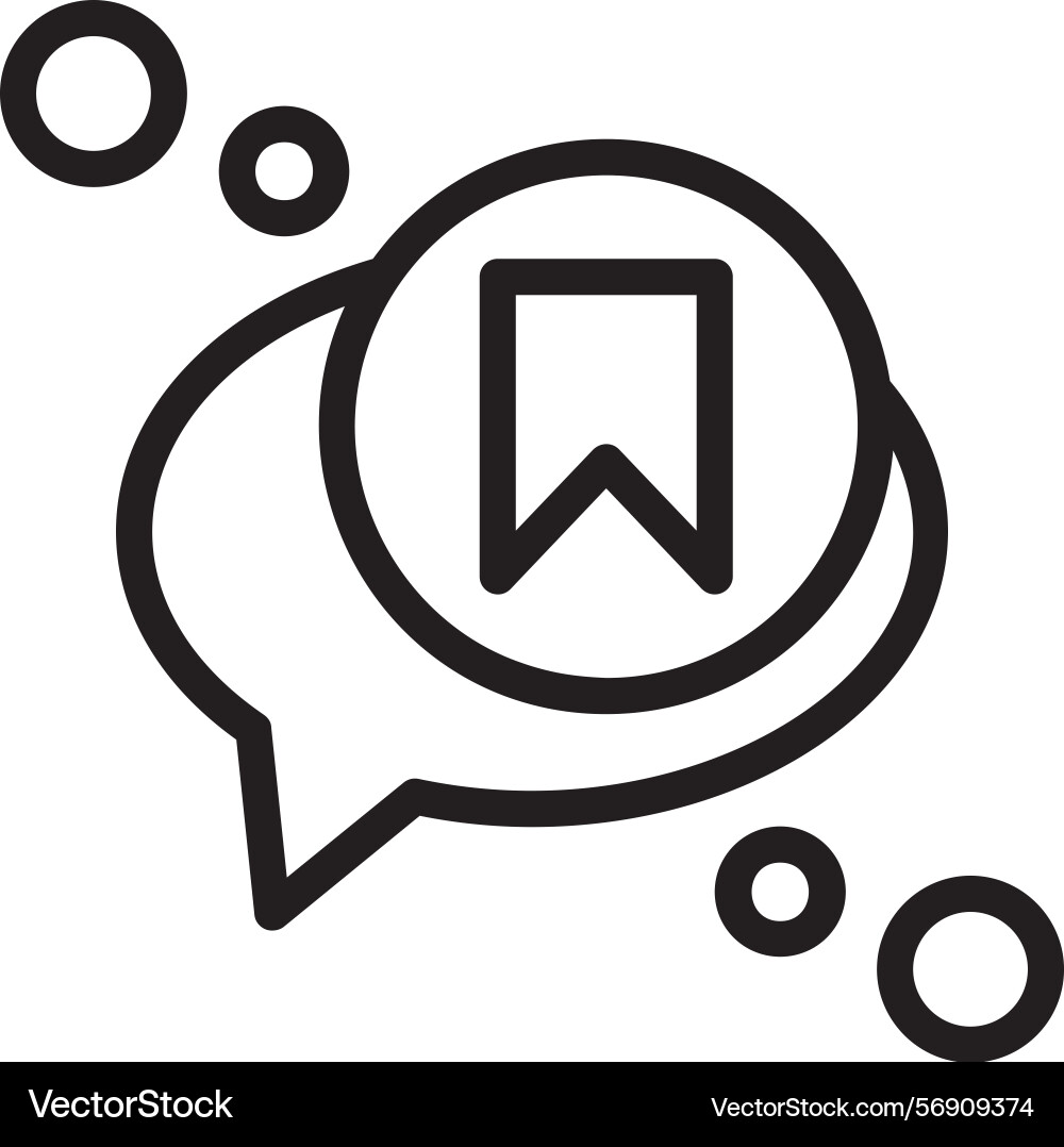 Save message linear style icon design vector image
