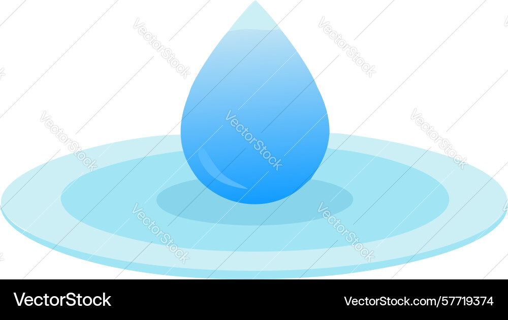 Single water drop icon design generative ai Vector Image