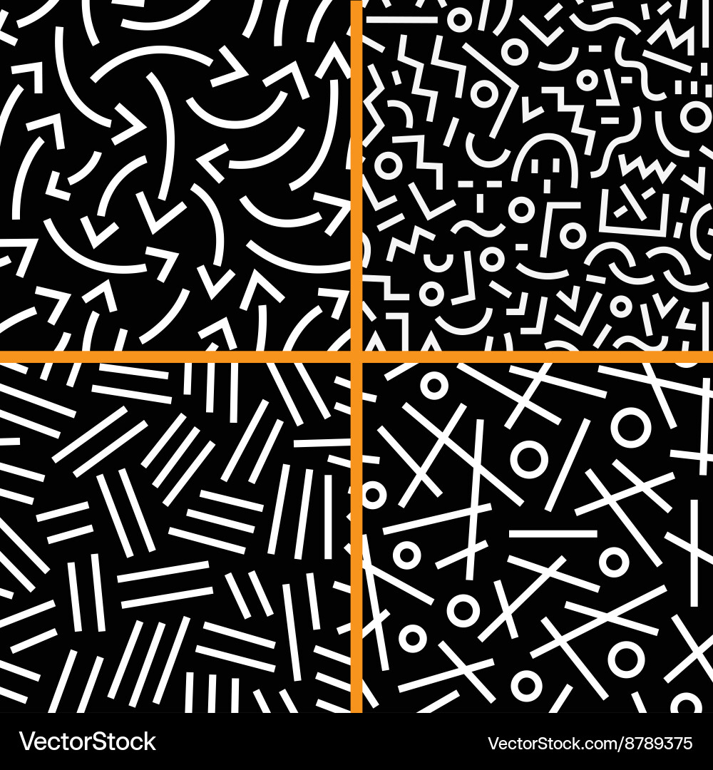 Abstract Line Patterns vector image