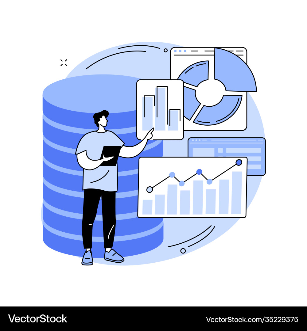Analytics and data science abstract concept Analytics and data science abstract concept vector image