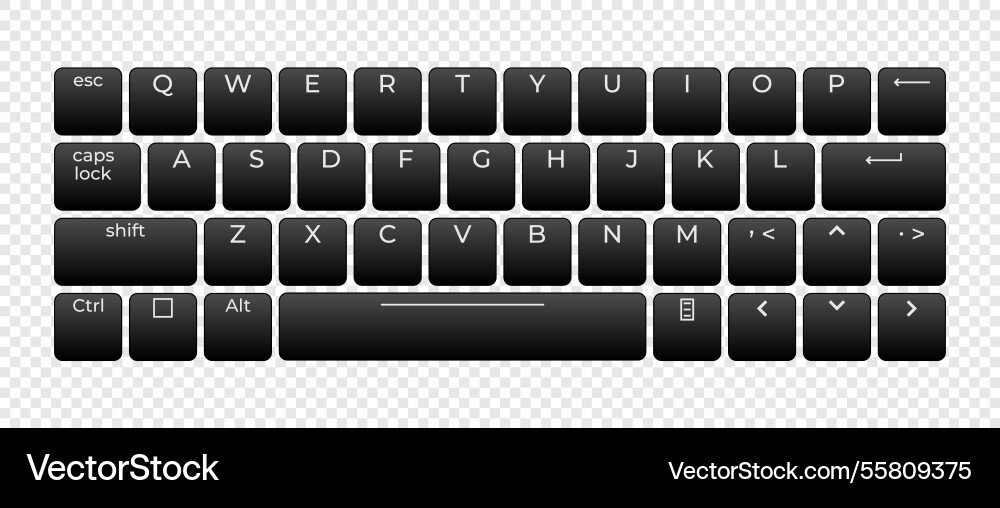 Computer Tastatur-Taste Layout Vorlage Computer Tastatur-Taste Layout Vorlage Vektorbild