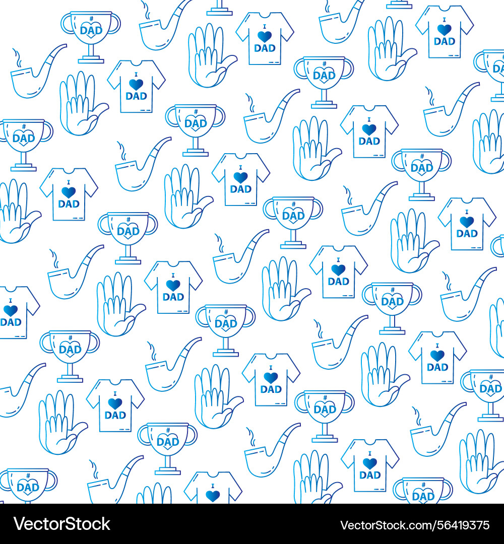 Dad items scattered pattern Vector Image