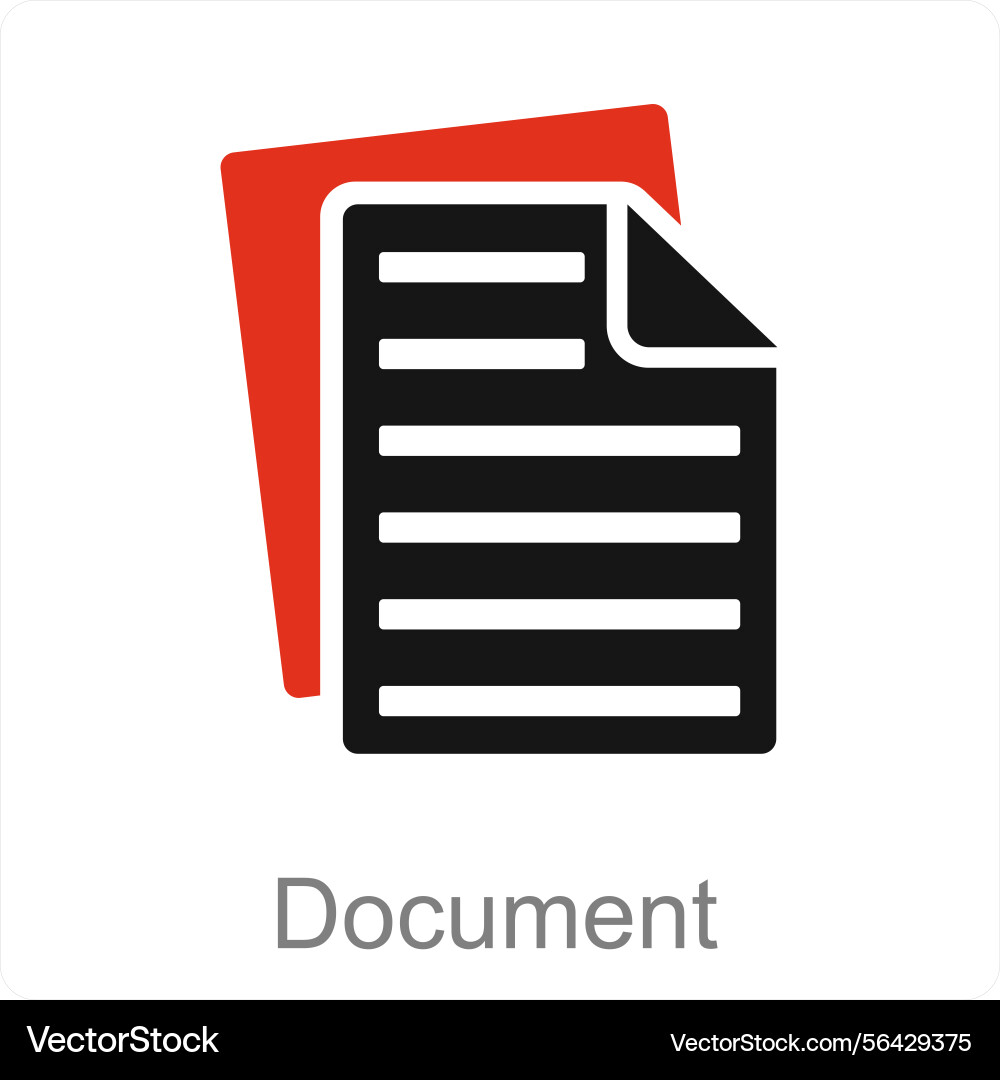 Document and file icon concept Vector Image