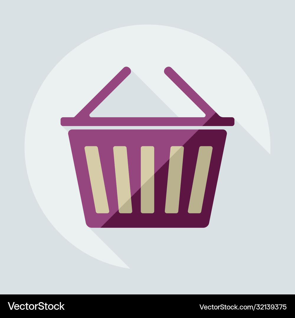 Flat modern design with shadow shopping cart Vector Image