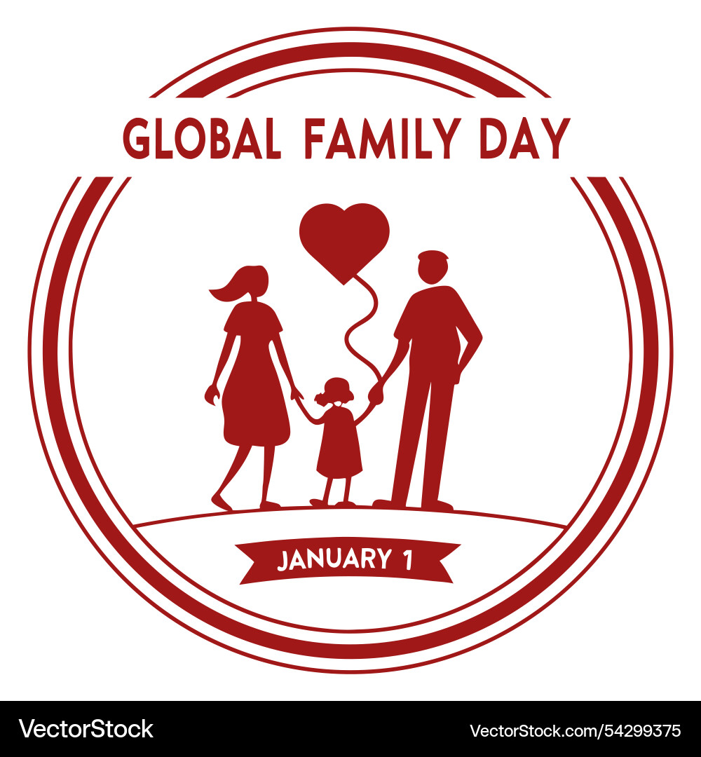 Global family day focuses on unity Vector Image