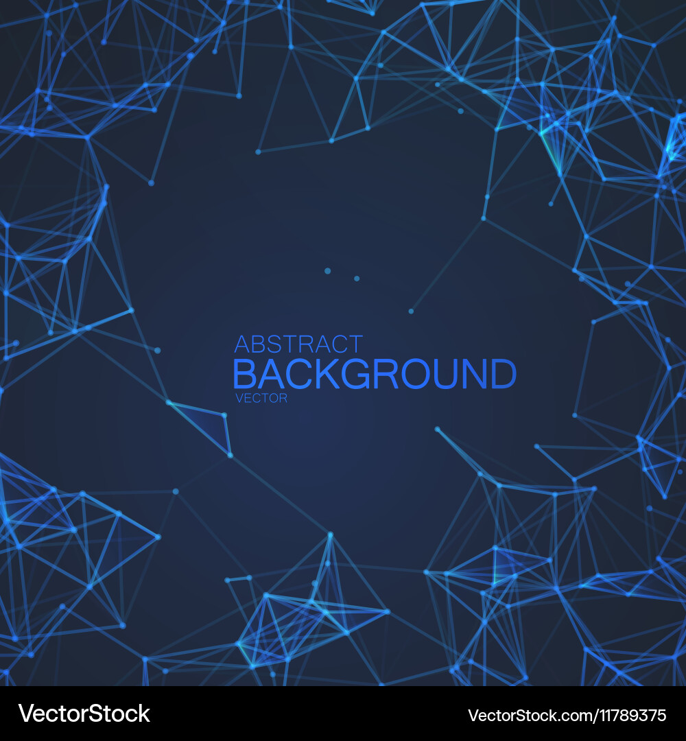 Plexus lines and particles background vector image