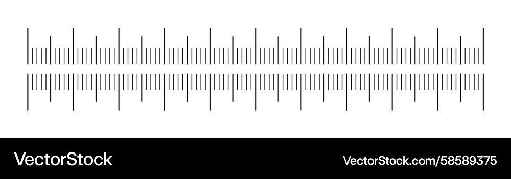 Ruler scale 100 mm without numbers measuring Vector Image