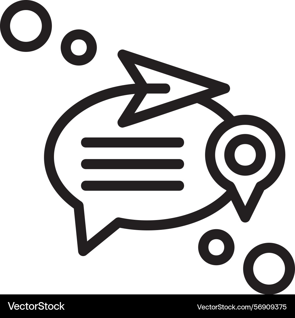 Send location linear style icon design Vector Image