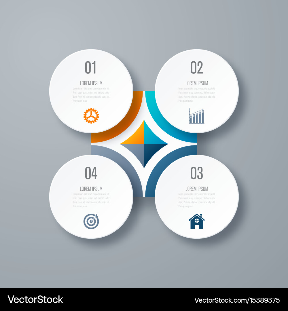 Template for cycle diagram graph presentation Vector Image
