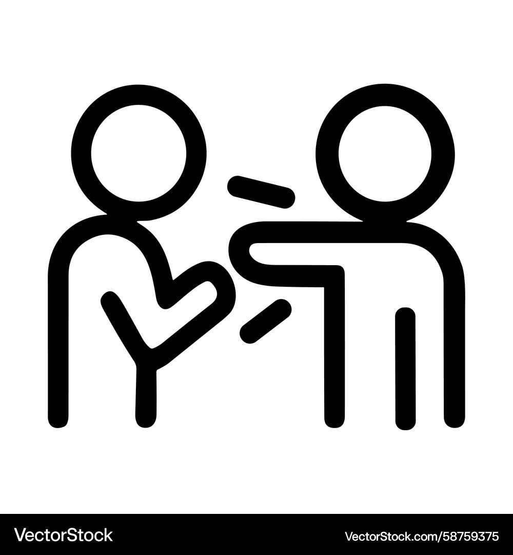 Two People Communicating Vector Image