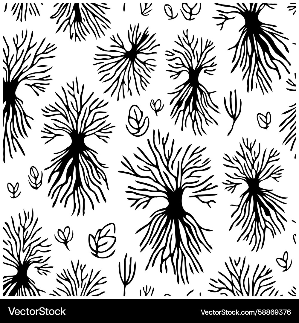 Abstract Tree Pattern Vector Image