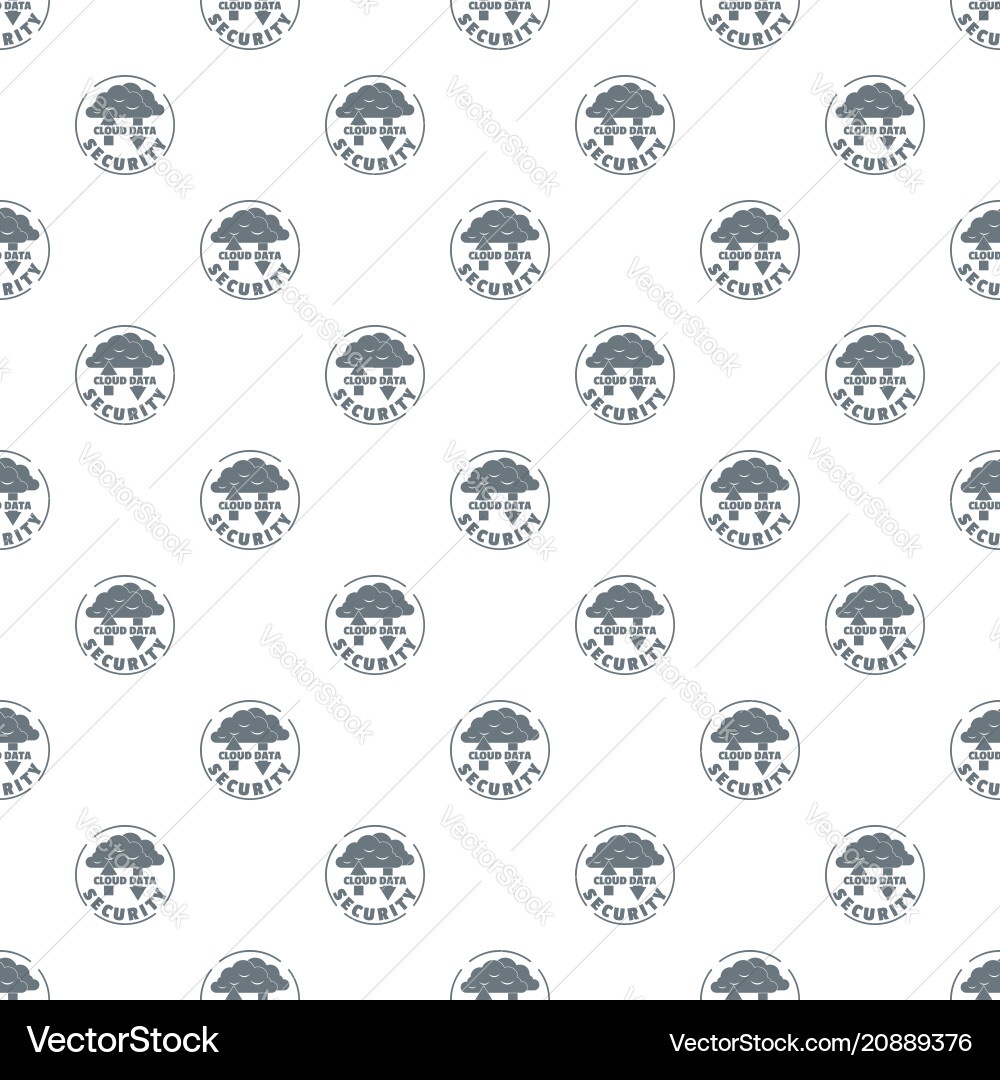 Cloud data security pattern seamless Cloud data security pattern seamless vector image