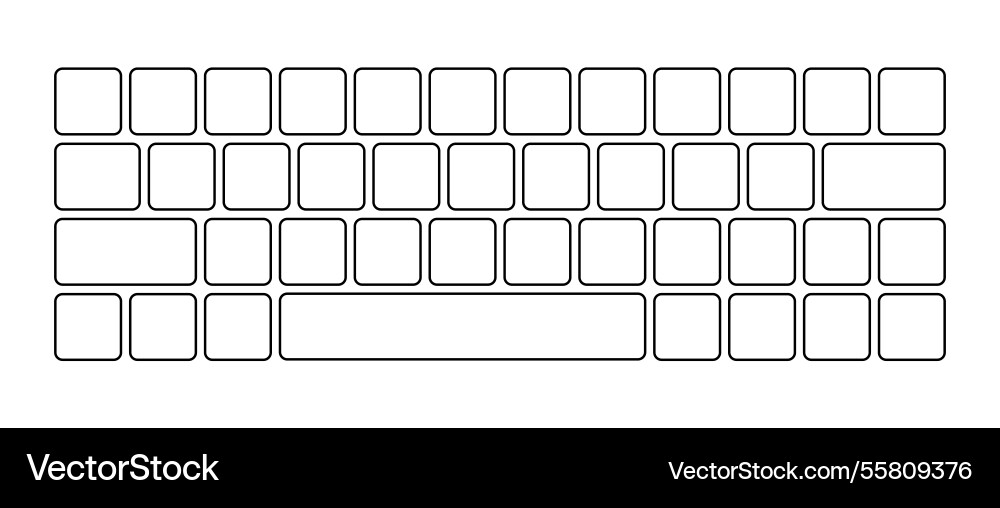 Computer Tastatur-Taste Layout Vorlage Computer Tastatur-Taste Layout Vorlage vektorbild