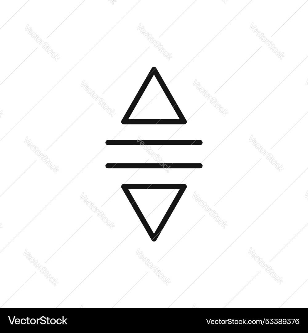 List dropdown icon isolated on white background vector image