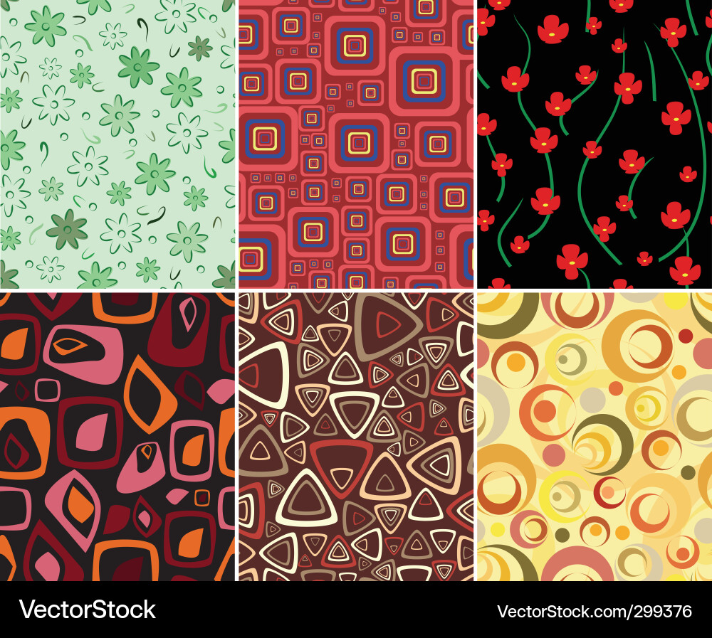 Retro Pattern Collection vector image