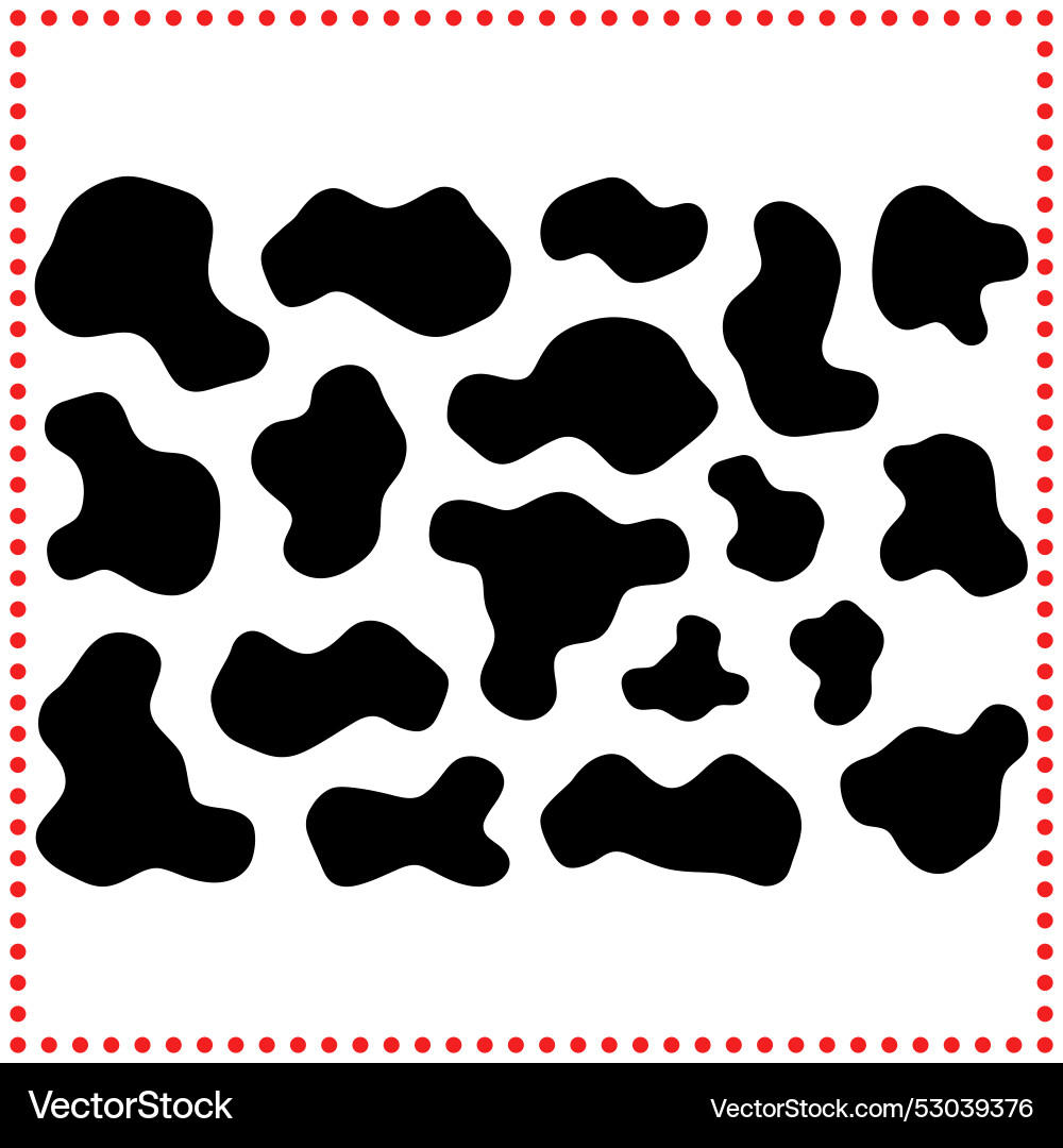 Set of organic blob shapes in abstract fluid style Vector Image
