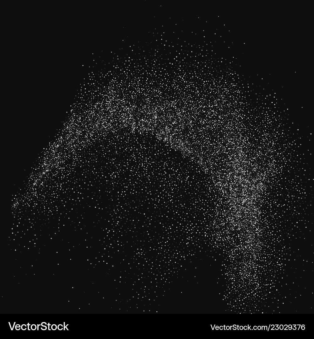 Silver Particle Snowfall Vector Image