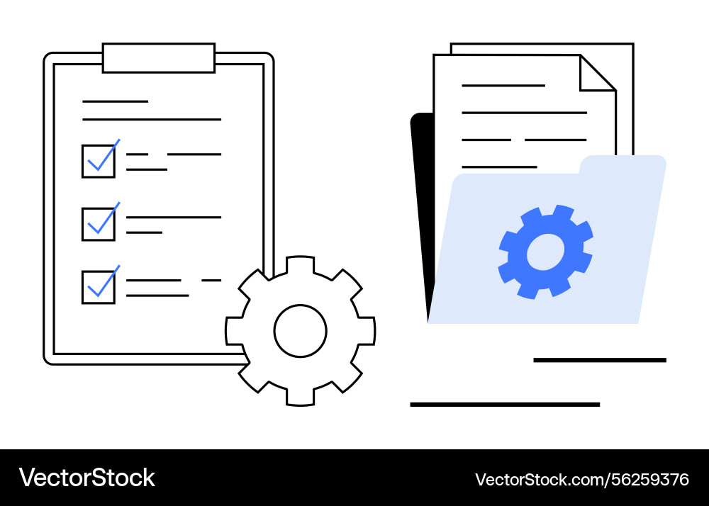 Task management and document organization Task management and document organization vector image