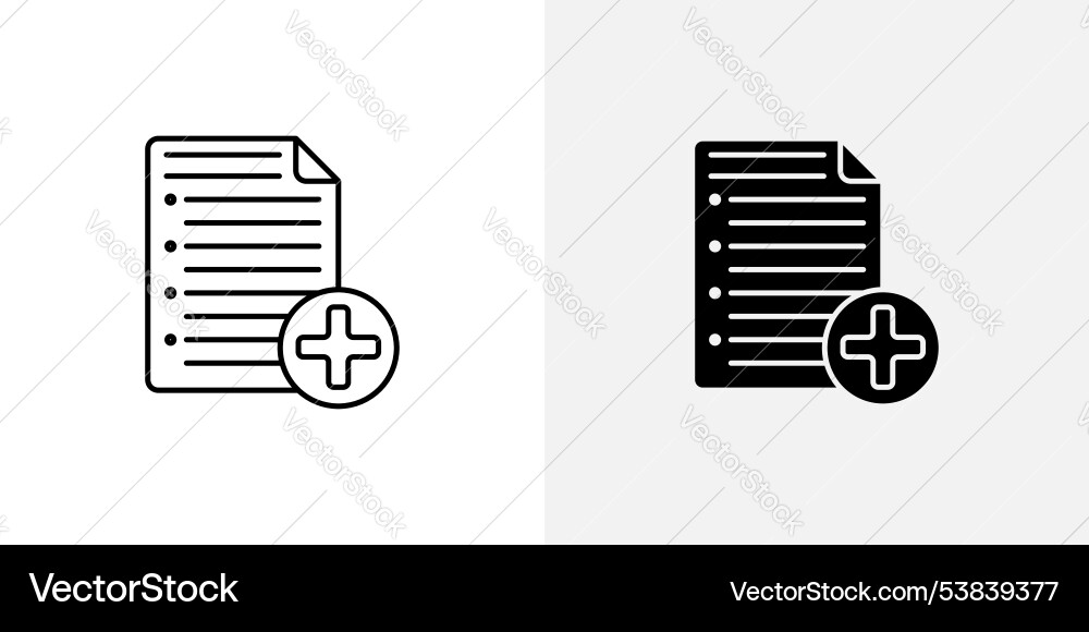 Add document icon set Add document icon set vector image