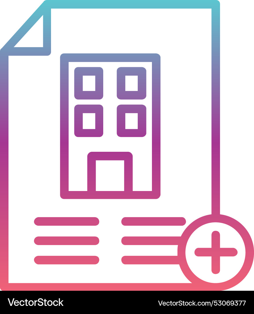 Add file line gradient design vector image