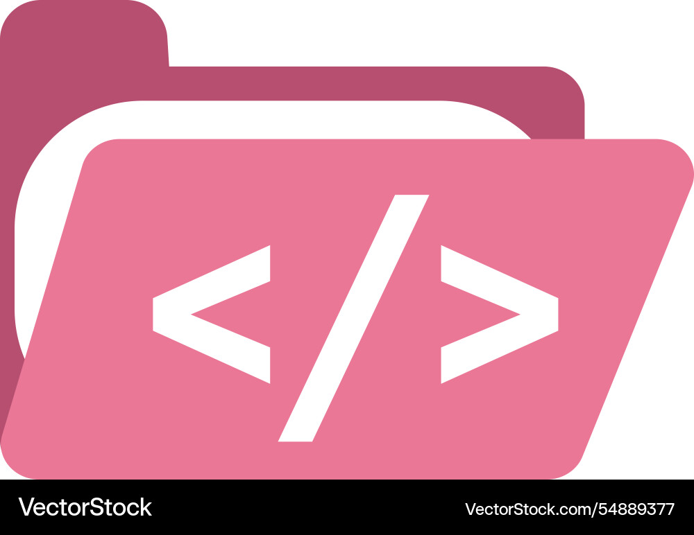 App design script icon folder isolated vector image