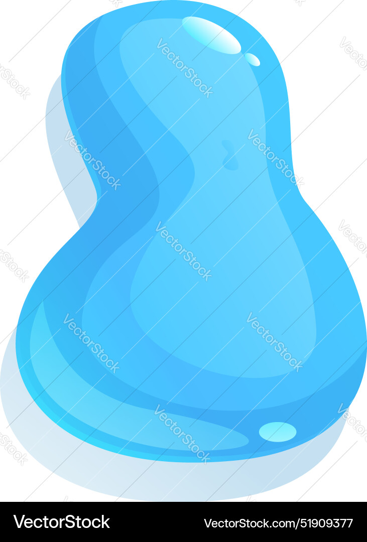 Blue liquid blob splashing and forming an abstract Vector Image