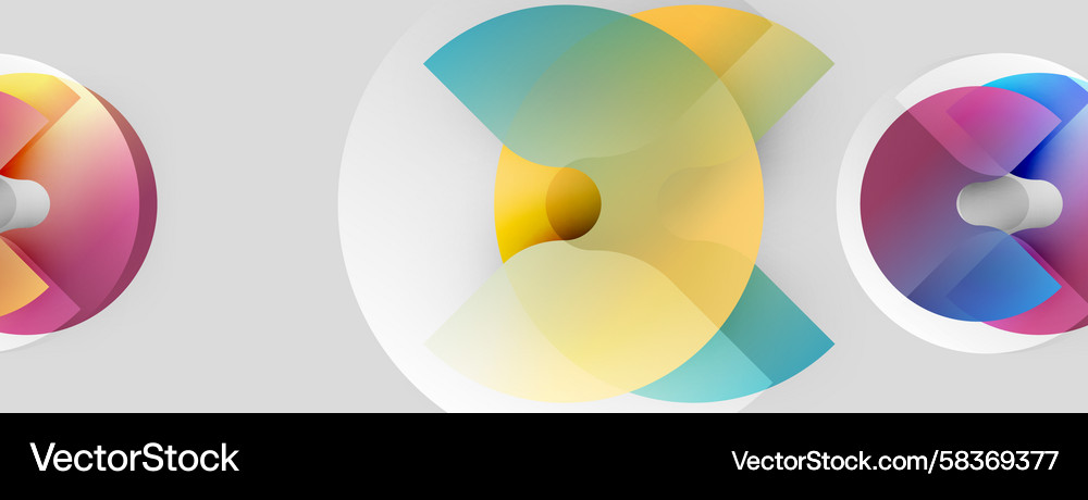 Colorful Overlapping Circles Vector Image