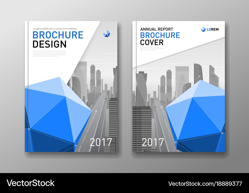 Corporate brochure cover design template Vector Image